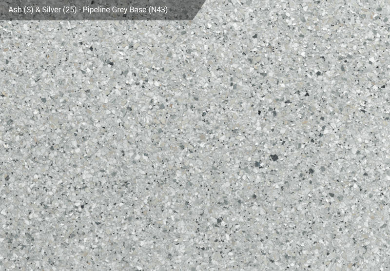 Ash (S) & Silver (25) — N43 Pipeline Grey base, official APC sample