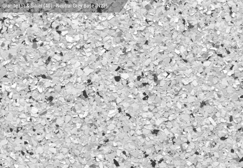 Granite (S) & Silver (40) — N23 Neutral Grey base, official APC sample