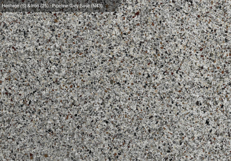 Heritage (S) & Iron (25) — N43 Pipeline Grey base, official APC sample